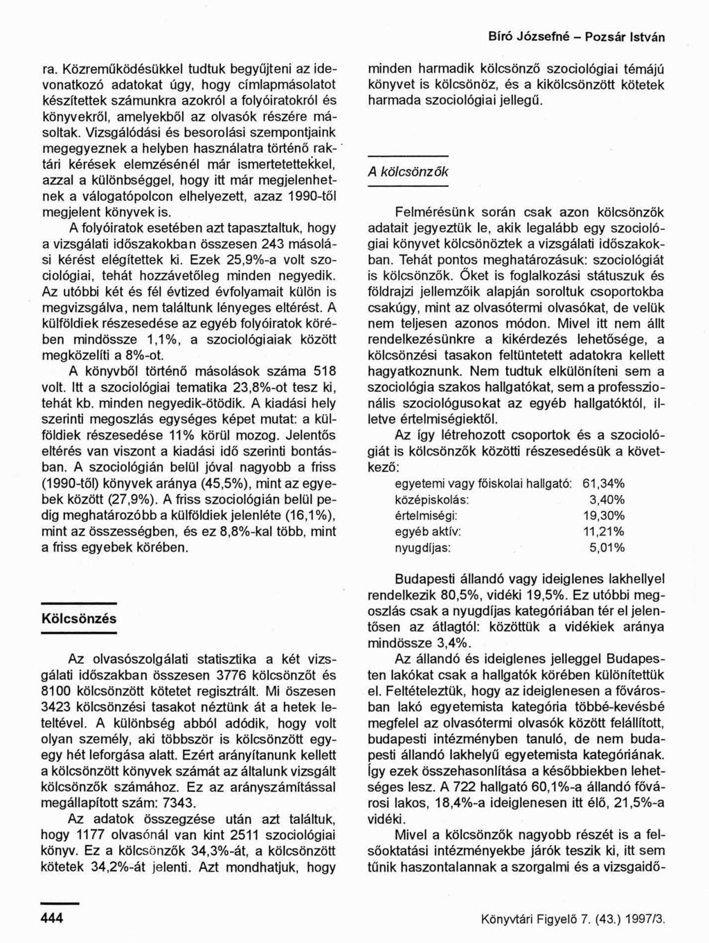 Bíró Józsefné - Pozsár István ra.
