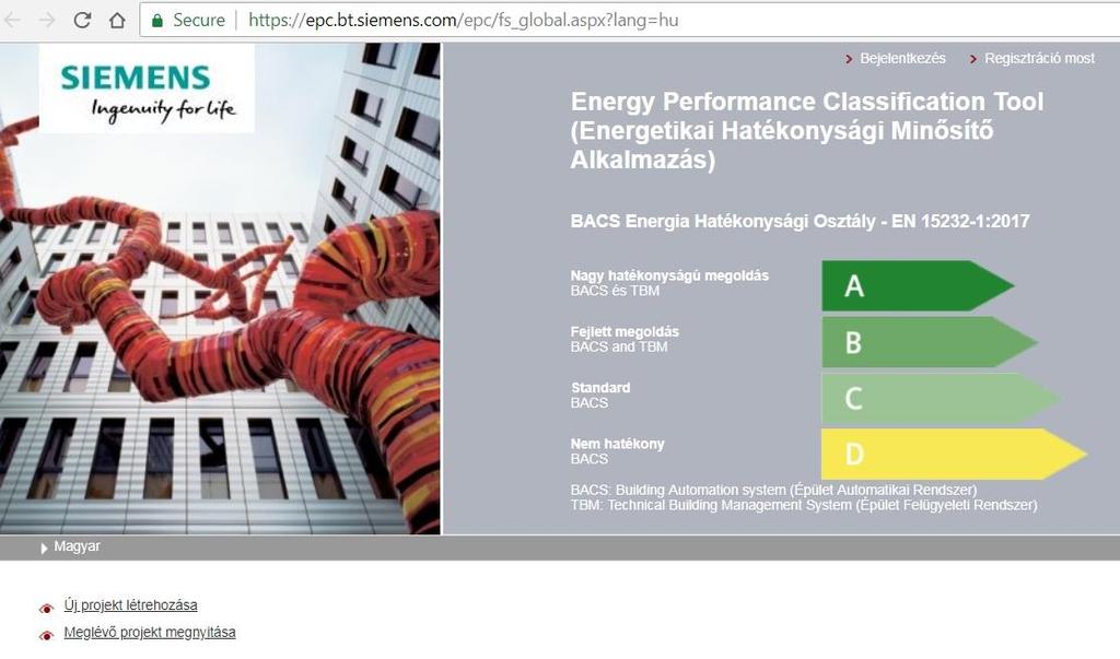 EPC Tool ingyenes, online minősítő alkalmazás