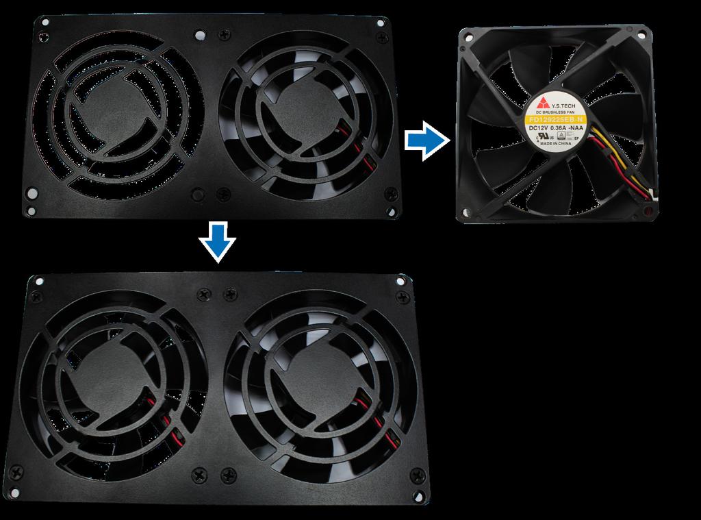 5 Az új ventilátor beszerelése: a Cserélje egy megfelelően működő egységre a meghibásodott