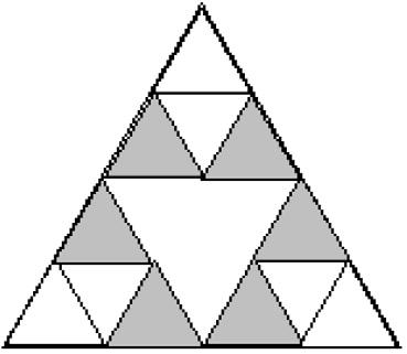 8. ábra. Segédábra a 2 kiszámításához. A szürkére színezett kis háromszögek a választott kis háromszögek.
