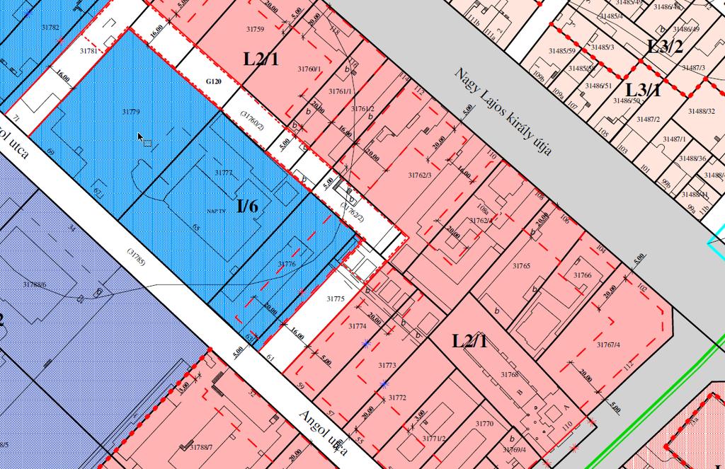 CITY-FORM 2000 KFT. 24/10 Ingatlan övezeti térképe: Városias, jellemzően zártsorú beépítésű lakóterületekre vonatkozó előírások (L2) *3 27.