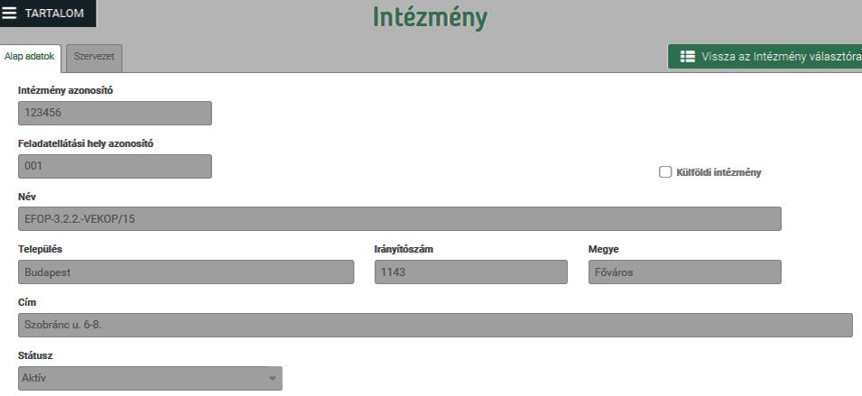 Az intézményi