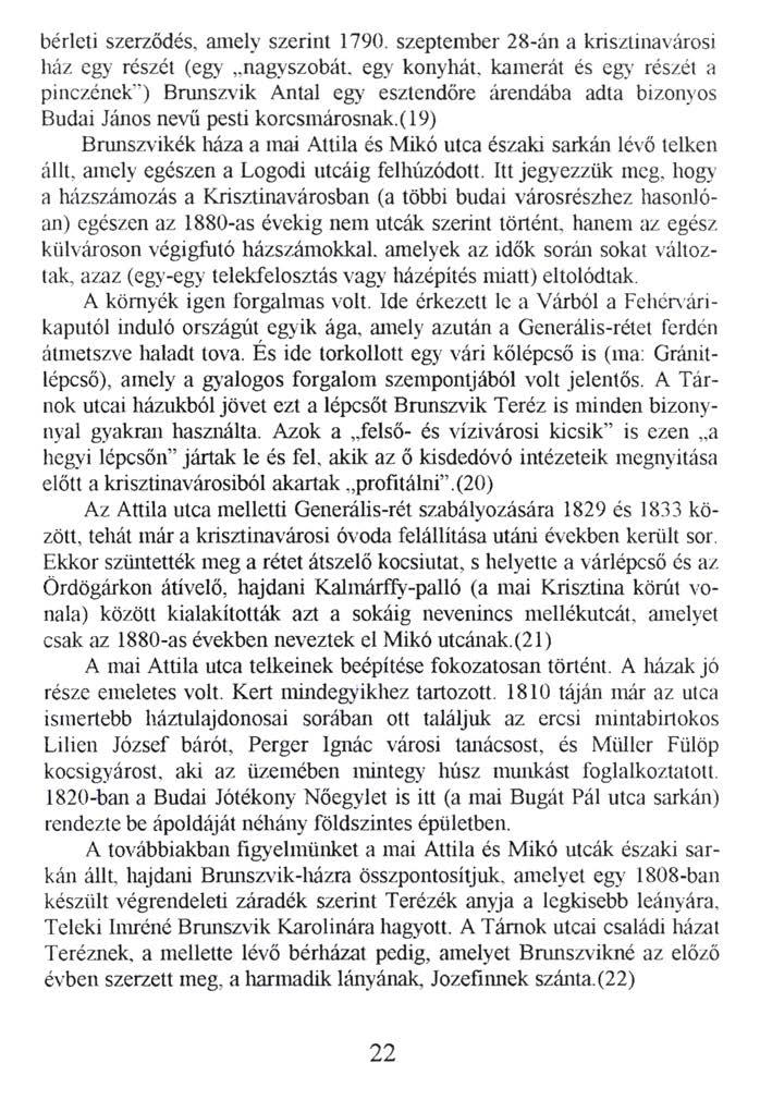 bérleti szerződés, amely szerint 1790.