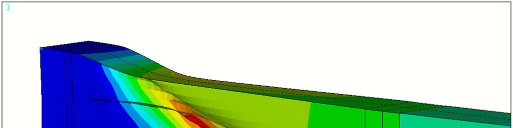 öv, 40x5 mm-es borda) gerinc nyírási horpadása Az ábrák alapján látható, hogy három jellemző tönkremeneteli mód fordul elő a 3 méteres gerendák esetén. Az egyik a 4.7.