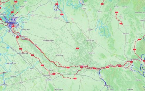 A projekt által értékelt területbe csak annak legdélebbi része tartozik, mégpedig Pozsony két városi járásán belül (Pozsony III és Pozsony IV).