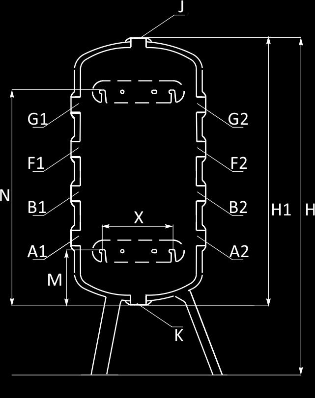Kapcsolatok А1, mm, Rp1 1/2 430 475 Kapcsolatok B1, mm, Rp1 1/2 555 630 Kapcsolatok F1, mm, Rp1 1/2 685 780 Kapcsolatok
