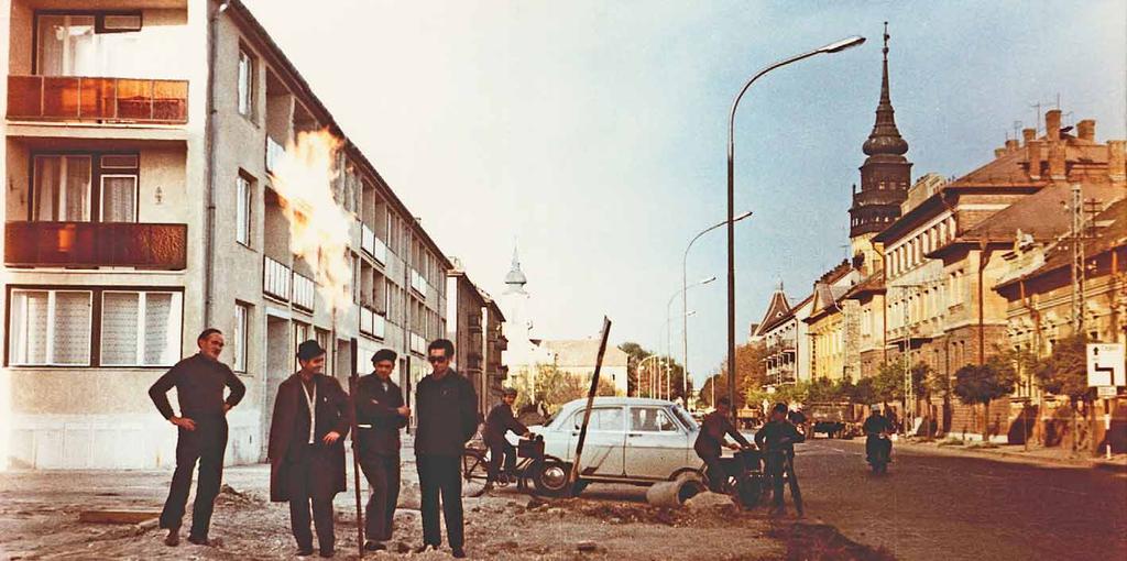 b 69. Látkép a református templom tornyából 1968-ban.