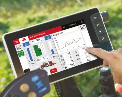 Monitoring és vezérők 05 A MASSEY FERGUSONTÓL Az MF 4160V Protec odené az aapfeszeretséghez tartozó E-Link Pro onitor beépített ISOBUS technoógiáva és oyan nagyéretű, nagy fényerejű képernyőve