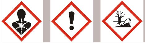 Osztályozás Veszélyjelek Xn Ártalmas N Környezetre veszélyes anyag Kockázati jelölések R43 R50/53 R63 Bőrrel érintkezve túlérzékenységet okozhat (szenzibilizáló hatású lehet).
