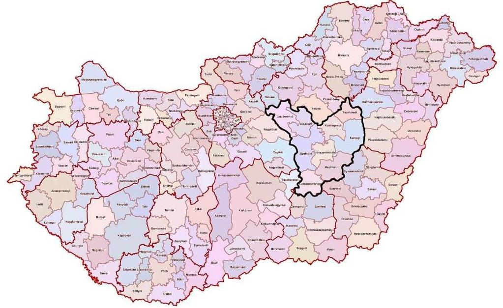 1. HELYZETÉRTÉKELÉS 1.1. FÖLDRAJZI HELYZETKÉP 1.1.1. Földrajzi terület/beavatkozási szint meghatárolása A Foglalkoztatási-gazdasági együttműködések megvalósítása Jász-Nagykun-Szolnok megyében című