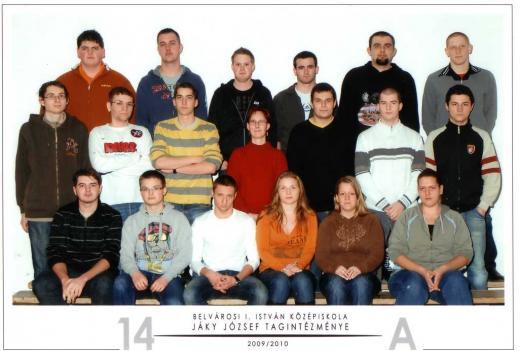 Fekete Dániel Zsófia, Dávid, Viktor, Podhorszki László, Murber Bognár Huber Fekete János, Veronika, Gábor, Márk, Közlekedésépítő-útépítő technikusi 14.A.