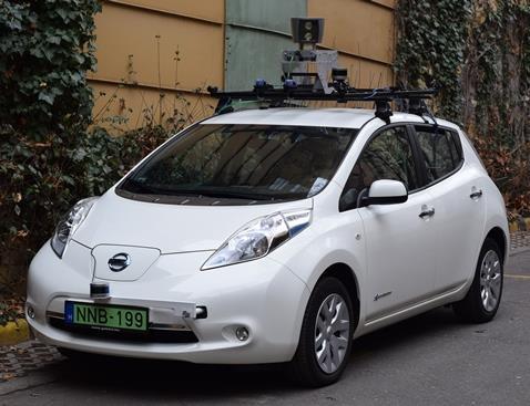 szenzorok Nissan Leaf elektromos gépkocsi Feladatok: Út-, útszél-, sávdetektálás Környezeti járművek