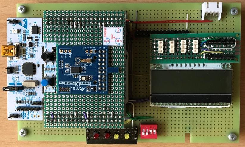 ARM Cortex M0+ mikrovezérlő Bosch Sensortec szenzorfúziós szoftverrel.