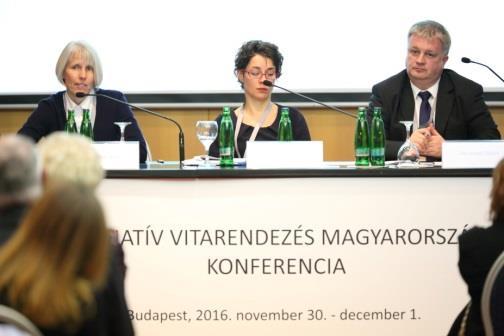 Windisch László, a Magyar Nemzeti Bank alelnöke köszöntőjében elmondta, hogy a jogvitában érintetteknek különösen fontos, hogy gyorsan megoldást találjanak a problémáikra.