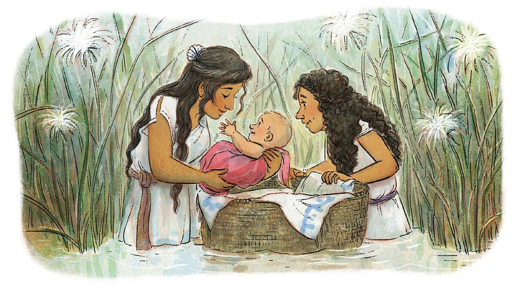 TÖRTÉNETEK A SZENTÍRÁSOKBÓL Mózes Istent követi Írta: Kim Webb Reid Egy szép napon egy egyiptomi hercegnő héber kisbabát talált
