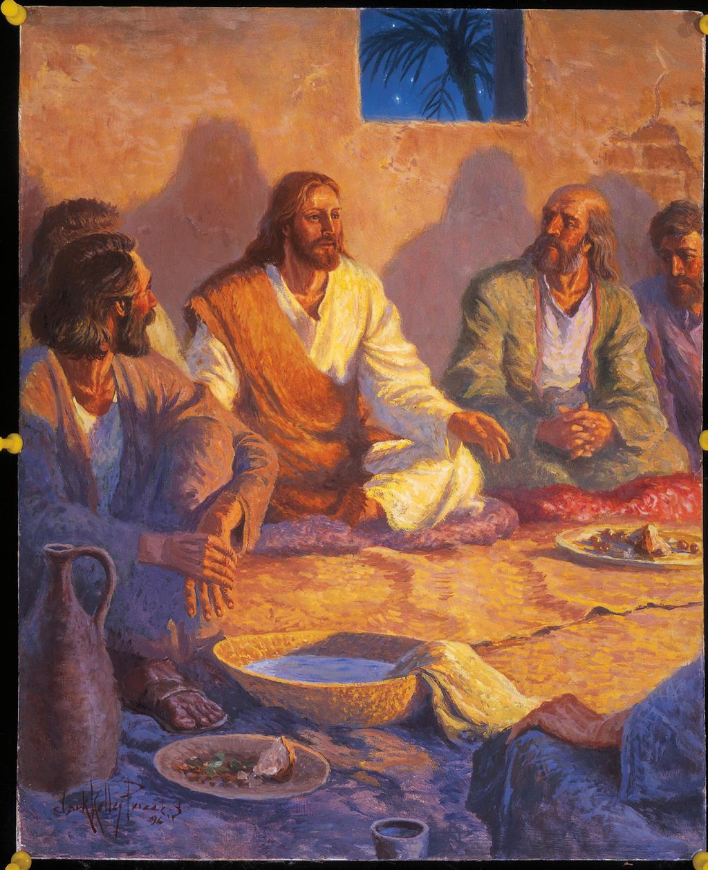 CLARK KELLEY PRICE AZ UTOLSÓ VACSORA CÍMŰ FESTMÉNYE És mikor eljött az idő, asztalhoz üle, és a tizenkét apostol ő vele egyetembe.