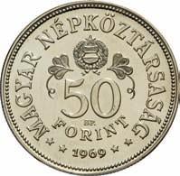/pcs 50, 100 Forint 1969 BU 12 000 db/st./pcs L-N: 207-1.-2. stempelfrisch 20.- 46. Lot 2 db/st./pcs 50, 100 Forint 1969 PP 3 000 db/st./pcs L-N: 207-1.-2. stempelfrisch 30.