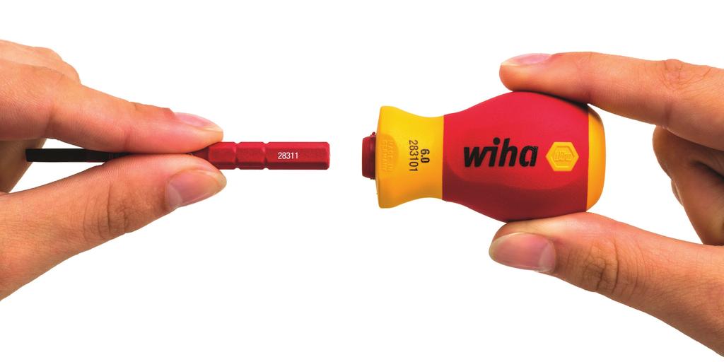 Világ premier: VDE tesztelt Stubby csavarhúzó, alig több, mint 10 cm hosszú, és 100%-ig biztonságos. Az új Wiha Stubby VDE tartalmazza a hozzávaló slimbiteket, és csupán 105 mm hosszú. Egyenként 10.