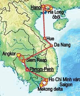 Megtekintjük a Főpostát, a Notre Dame katedrálist, a Binh Tay piacot, a Thien Hau szentélyt. Vacsora. Szállás Ho Chi Minh-városban. 3. nap: Mekong-delta Reggeli, majd utazás a Mekong deltájához.