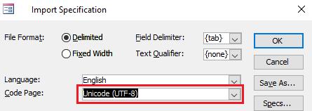 Adatok importálása Importáld az előző órákon használt adatbázisba a következő táblákat (a megadott TXT file-ból). External Data > Import & Link > Text file FIGYELEM!