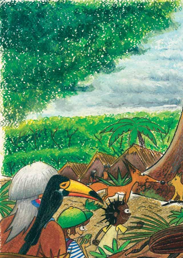 Barátaink folytatják útjukat az erdő mélye felé.