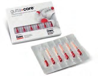Végleges gyökértömő anyagok Thermaprep 2 / Thermafil (DENTSPLY/MAILLEFER) A Thermafil egy speciális műanyagból készült, 4%-os konicitású, biokompatibilis, röntgenárnyékot adó, guttaperchával bevont
