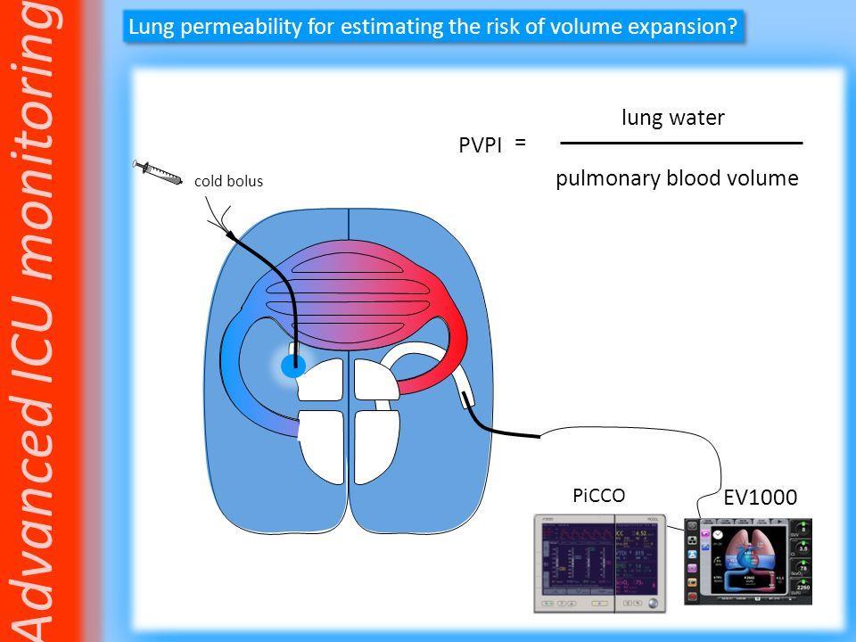 PVPI A pulmonáris vaszkuláris permeábilitási index (PVPI) az EVLW és a tüdővérvolumen (PBV) hányadosa kardiogén és nem kardiogén tüdőödéma elkülönítésére