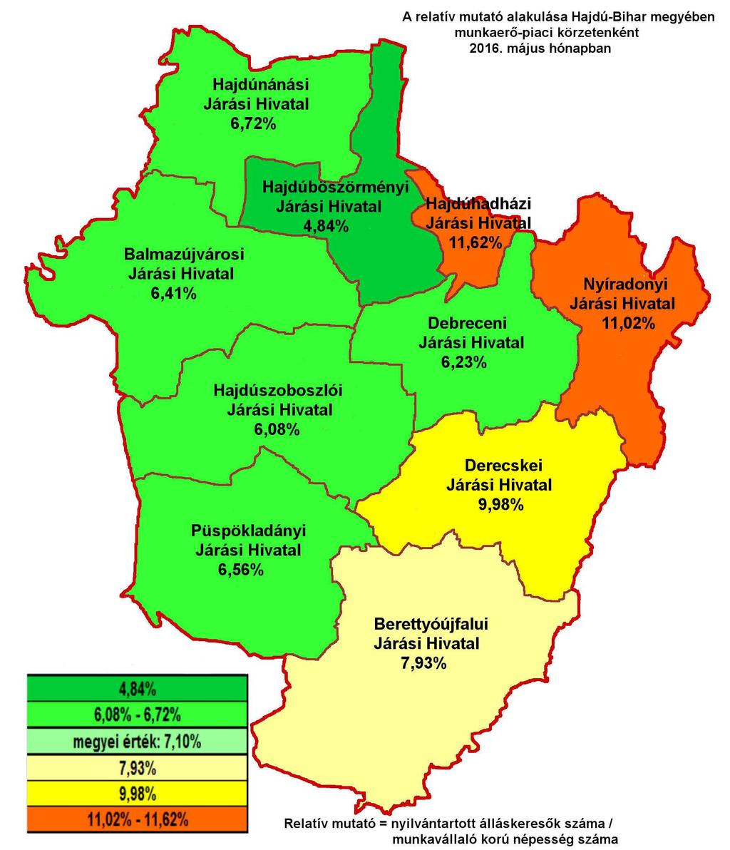 HAJDÚ-BIHAR MEGYE MUNKAERŐ-PIACI HELYZETE a Nemzeti Foglalkoztatási Szolgálat adatai alapján 2016.