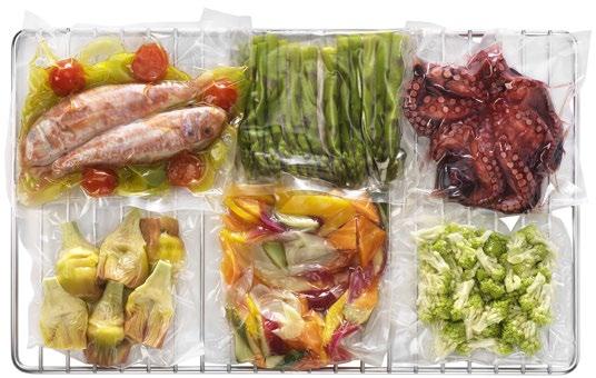 VÁKUUMFŐZÉS ALACSONY HŐMÉRSÉKLETEN Inox acél vagy krómozott tartórácsok különböző felhasználásokra.