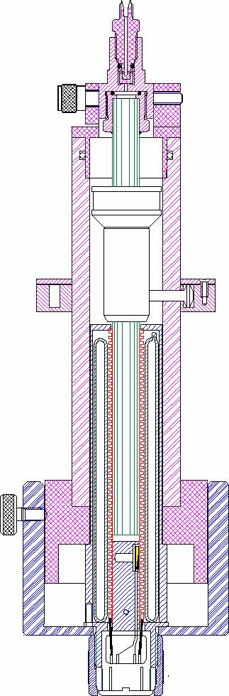 felépítése Titán ötvözetből készült szelep Zafír NMR-cső Spinner max.
