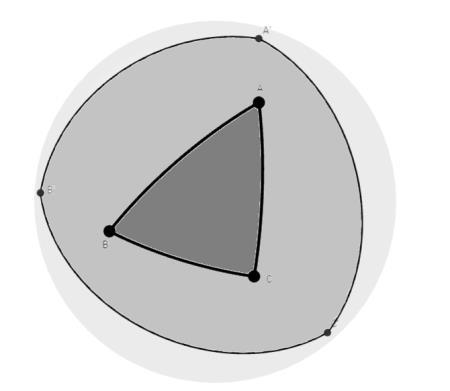 2. Polaritás a gömbön Ebben a fejezetben egy, a gömbi geometria sajátosságáról fogok megemlítés tenni. A polaritás, vagy dualitás, sok helyen jelen a matematikában, ám az elemi síkgeometriától eltér.