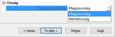 közül kiválaszthat egy országspecifikus projektsablont.