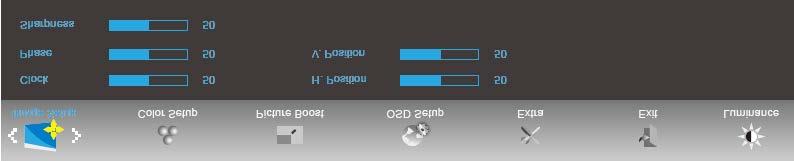 Image Setup (Kép beállítása) 1. Nyomja meg a MENU (MENÜ) gombot a menü megjelenítéséhez. 2.