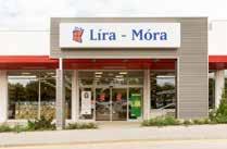 A Líra és Líra Móra boltok több mint fele bevásárlóközpontokban helyezkedik el, mint a belvárosban található Pécs Árkád, a Sió Plaza, a Debrecen Plaza, illetve olyan külvárosi üzletközpontokban, mint