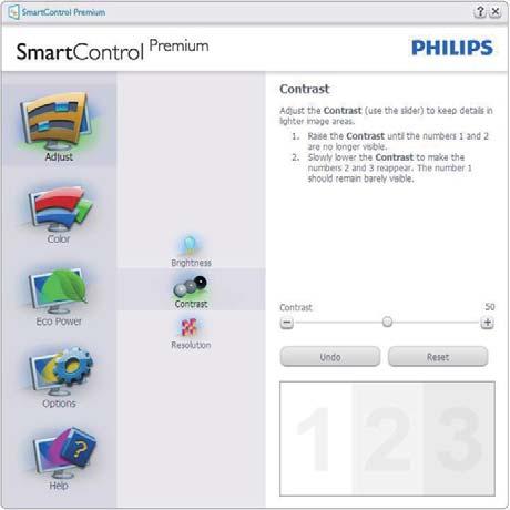 gamma), Calibration (Kalibráció), SmartImage és SmartKolor elemek beállítását.