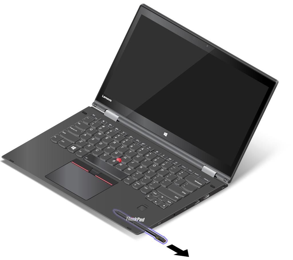 Megjegyzés: A ThinkPad Pen Pro nem vízálló. Ezért ne áztassa azt el és ne mártsa vízbe.
