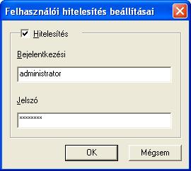 A készülék alapvető funkciói 7 Kattintson a Felhasználói hitelesítés beállításai gombra.