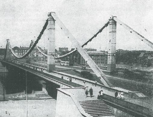 1938, Moszkva, Krím híd L= 168 m A pilon