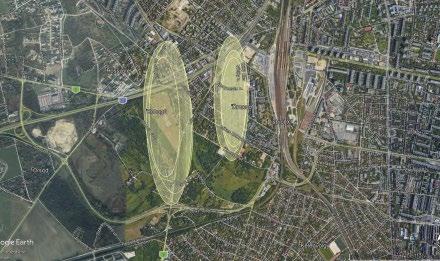 9. ábra: Az Őrmezőn (Budapest) jelölt vörös vércse (Falco tinnunculus) területhasználatának térképe (95% kernel) / Map (95% kernel) of the Common Kestrel tagged in Őrmező (Budapest) 10.