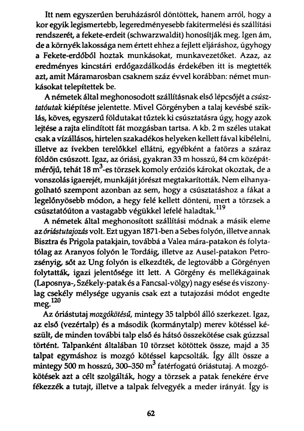 Itt nem egyszerűen beruházásról döntöttek, hanem arról, hogy a kor egyik legismertebb, legeredményesebb fakitermelési és szállítási rendszerét, a fekete-erdeit (schwarzwaldit) honosítják meg.