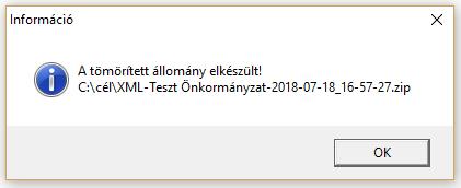 adóhatóság nevét, valamint a tömörítés időpontját.