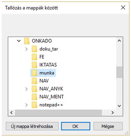 A mappa meghatározása után a program automatikusan ellenőrzi a migrációhoz szükséges adatfájlok meglétét, valamint hozzáférhetőségét a kiválasztott könyvtárban.