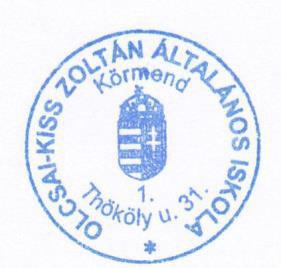7. sz. elléklet 7. BÉLYEG)Ő HAS)NÁLATI S)ABÁLY)AT Évées: I. Az itézé élegzői a körélyegző Haszálata: az itézé hivatalos dokuetuaiak hitelesítése.