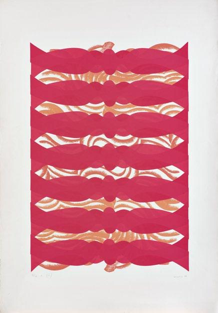 33 34 Ilona Keserü Ilona Zárvány / Inclusion (1976) szitanyomat, papír / silkscreen print on paper, 100 70 cm, ed.