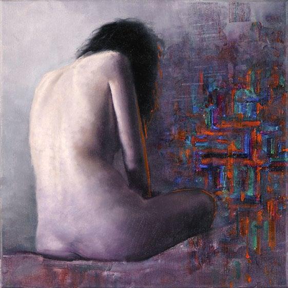 81 82 Szűcs Attila Nő kialakuló mintázattal / Woman with Evolving Pattern (2016) olaj, vászon / oil on canvas, 40