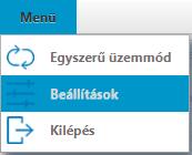 o Profilok o Tanúsítvány profilok o Időbélyeg profilok o Internet beállítások o Általános beállítások o Csoportos ellenőrzés fájltípusai o Vizuális aláírás beállítások.