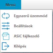 3. EGYSZERŰ / HALADÓ ÜZEMMÓD KIVÁLASZTÁSA A Menü menüpont alatt lehet váltani az egyszerű és a haladó üzemmód között.