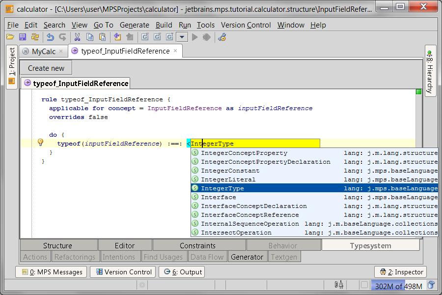 MPS Metamodeling and
