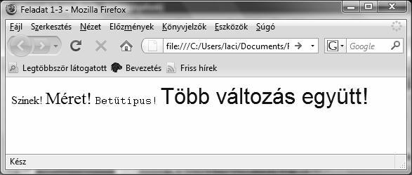 Ez egy <KBD>nem proporcionális, azaz fix széles szöveg</kbd>. Ez a szöveg <SUB>subscript jelleg </SUB>.