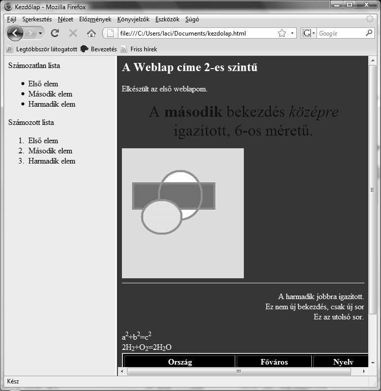 Színek a weboldalon bet sz szín n (text( text), hátth ttérszín n (bgcolor( bgcolor) linkek színei normál l (link( link) megtekintett (vlink( vlink) aktív v (alink( alink) egész dokumentumra, valamely